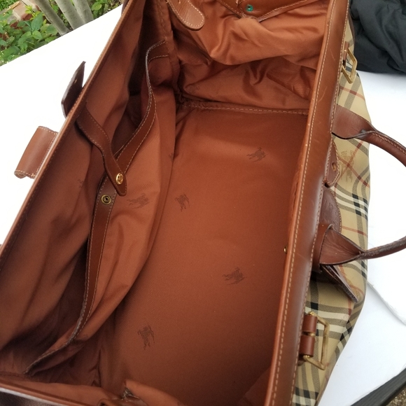 Rare Vintage Burberry Haymarket Gentleman Doctor style boston Travel Duffle bag - Picture 15 of 16